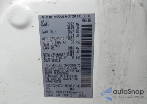 2016 Nissan Rogue S from USA, damaged, VIN 5N1AT2MV7GC868756